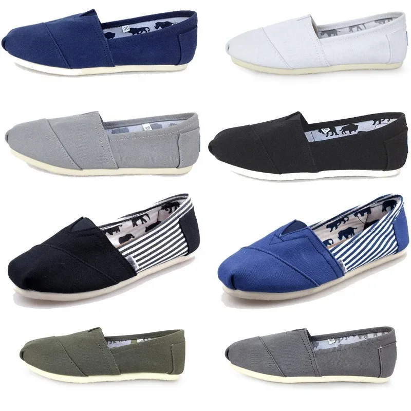 Espadrille Slip On - الصيف الأزرق المتسكعون الرجال الكلاسيكية قماش