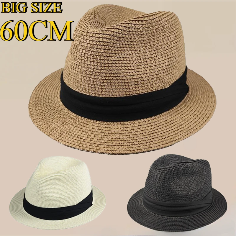 Bucket Hat Straw - جديد كبير الحجم حافة ضيقة 4