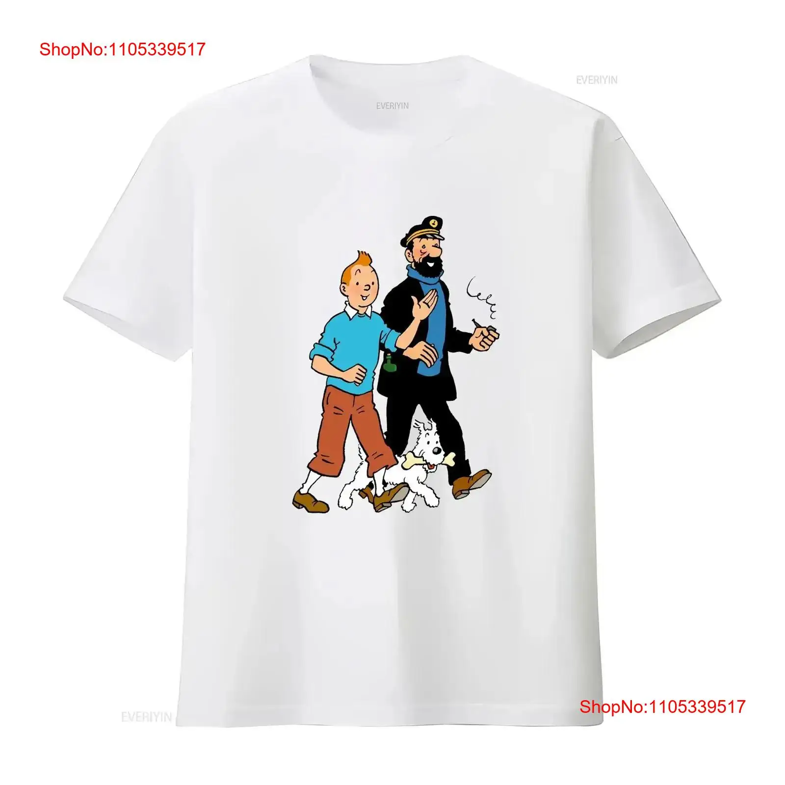 Tee Graphic Print - تي شيرت Walking With Captain Haddock