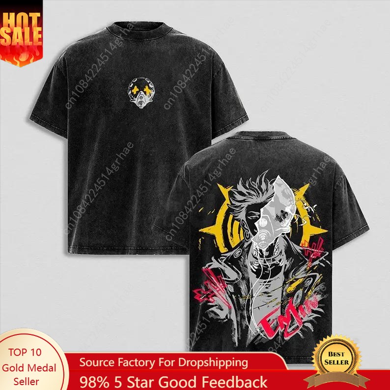 Tee Graphic Print - تي شيرت غاتشياكوتا بتصميم أنيمي عتيق