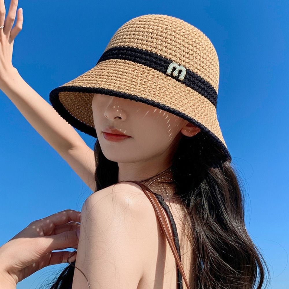 قبعة صيد أنيقة قابلة للطي بحاف - مراجعة Bucket Hat Straw وسعره