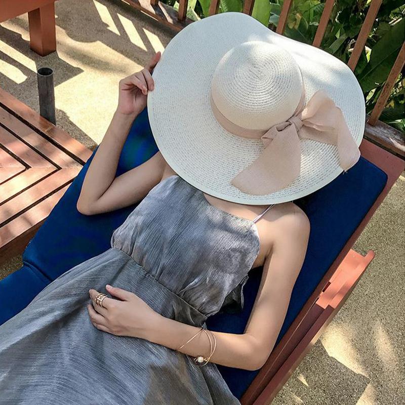 قبعة نسائية جديدة قابلة للطي ل - مراجعة Bucket Hat Straw وسعره