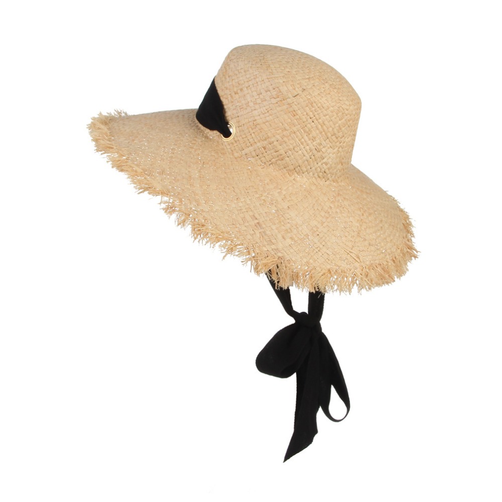 جديد كبير واسعة حافة القش قبعة - مراجعة Bucket Hat Straw وسعره