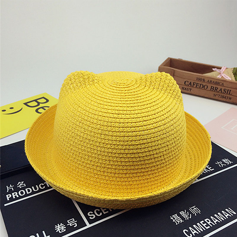 لطيف القط الأذن تنفس منحني حاف - مراجعة Bucket Hat Straw وسعره