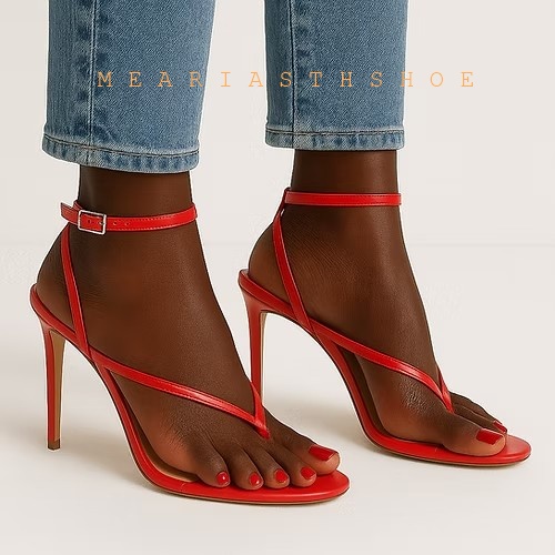 صندل نسائي بكعب عالٍ رفيع مدبب - مراجعة Casual Sandal Leather وسعره