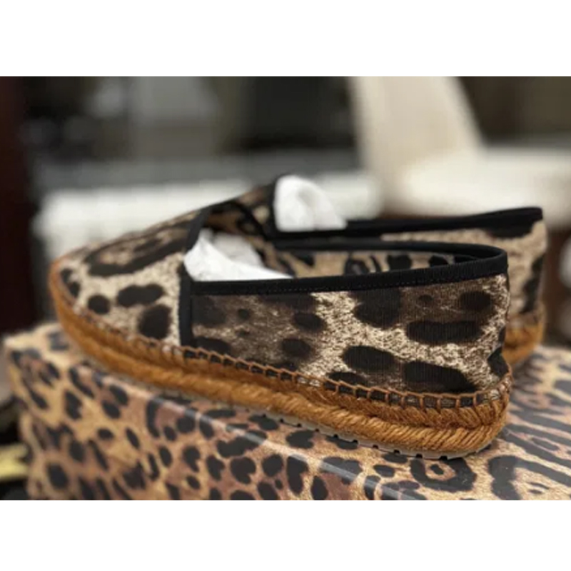 ليوبارد نمط المنسوجة وحيد حذاء - مراجعة Espadrille Slip On وسعره