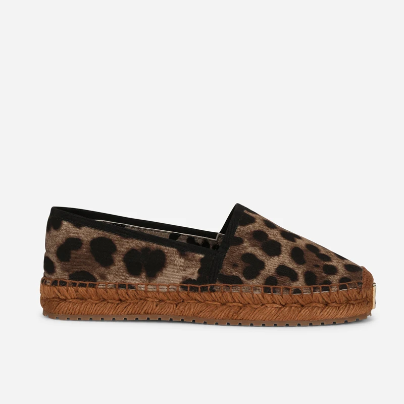 ليوبارد نمط المنسوجة وحيد حذاء - مراجعة Espadrille Slip On وسعره